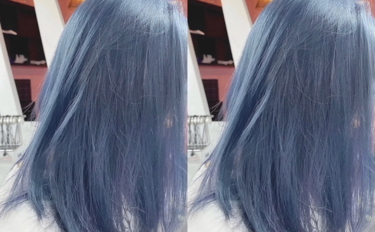 灰藍色調染起來完全高級感破表