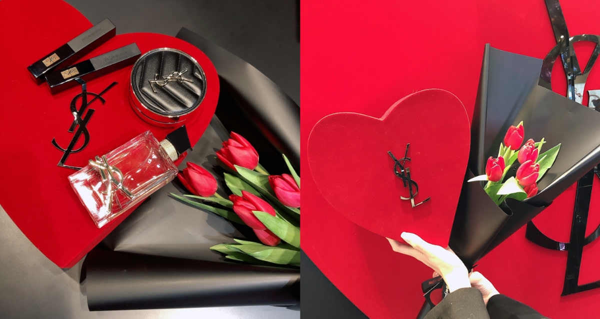 2/10-2/14 專櫃限定「YSL熾愛花坊」：於指定櫃位消費單筆滿NT$8,000加贈限量花束
