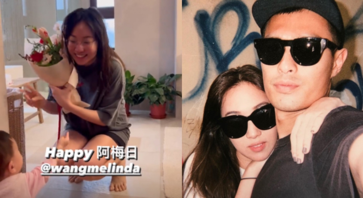 楊祐寧也在IG限動中,分享了女兒為媽媽送上生日花束的可愛模樣。