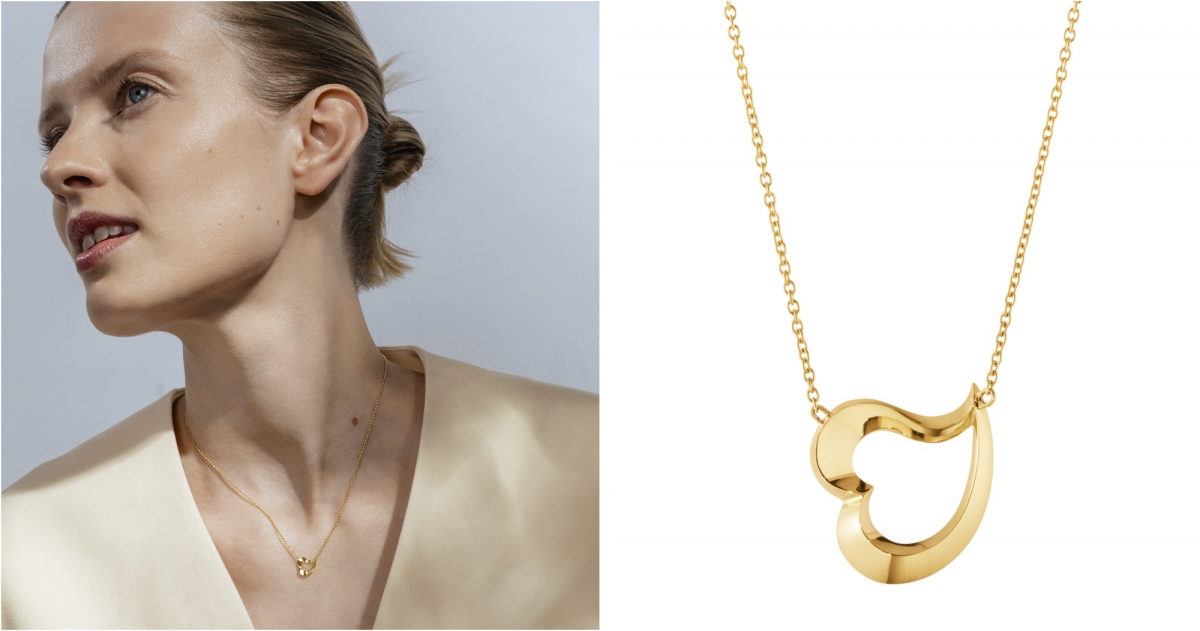 GEORG JENSEN 2022 HEARTS OF GEORG JENSEN 18K黃金項鍊，NT$26,500