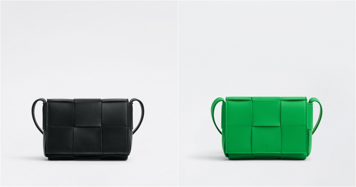 BOTTEGA VENETA Mini Cassette 編織小羊皮側背包，NT29,900