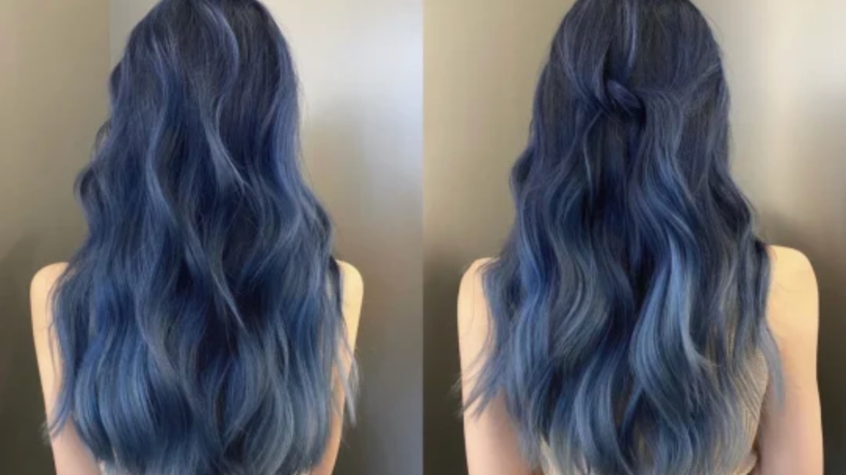 灰藍髮色推薦4：美人魚水光藍