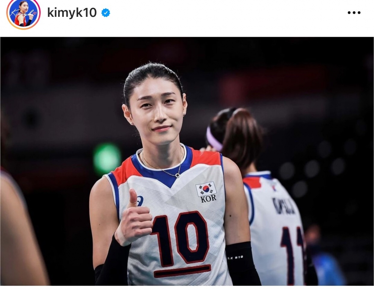 金軟景是全球女排球員中IG追蹤粉絲最多的明星球員