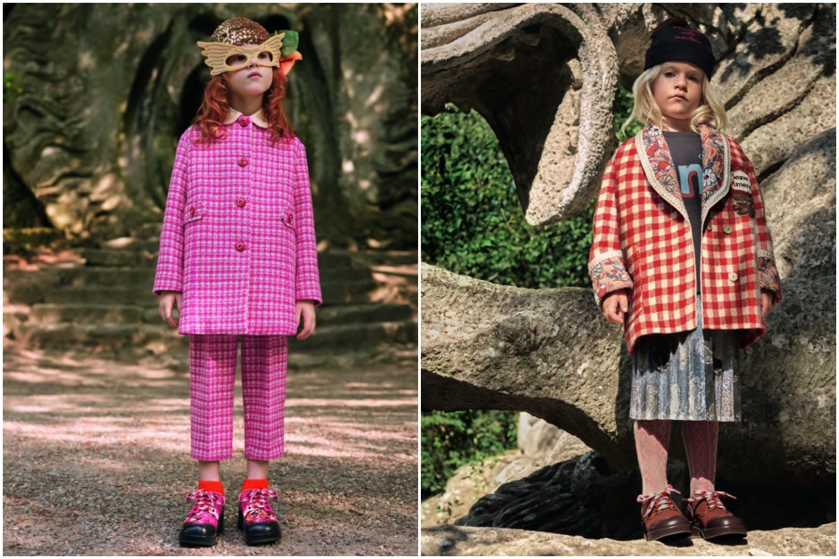 Gucci 童裝設計時髦，身高嬌小的女孩購買大尺碼就能穿。