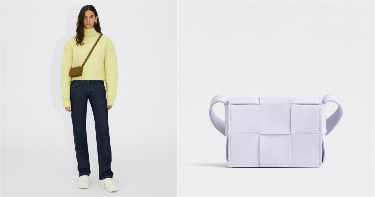 BOTTEGA VENETA Mini Cassette 編織小羊皮側背包，NT29,900