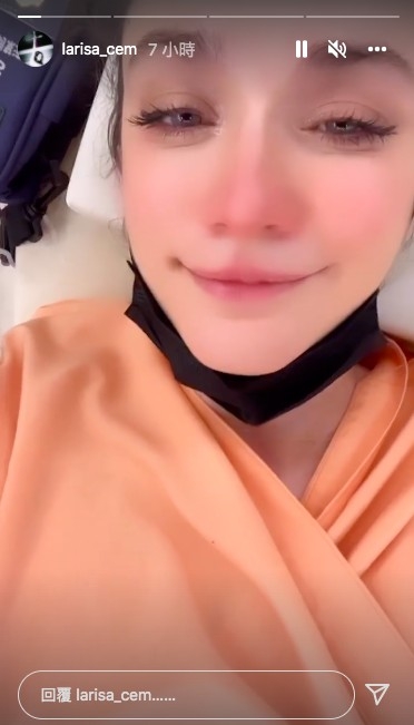 瑞莎於IG限時動態分享產前狀況