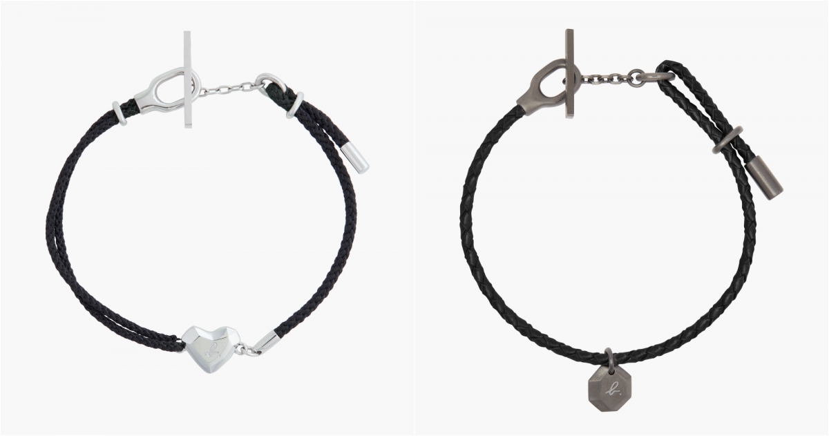 agnès b.b. Logo手鍊(女款)， NT$2,880,b. Logo手鍊(男款) ，NT$1,980