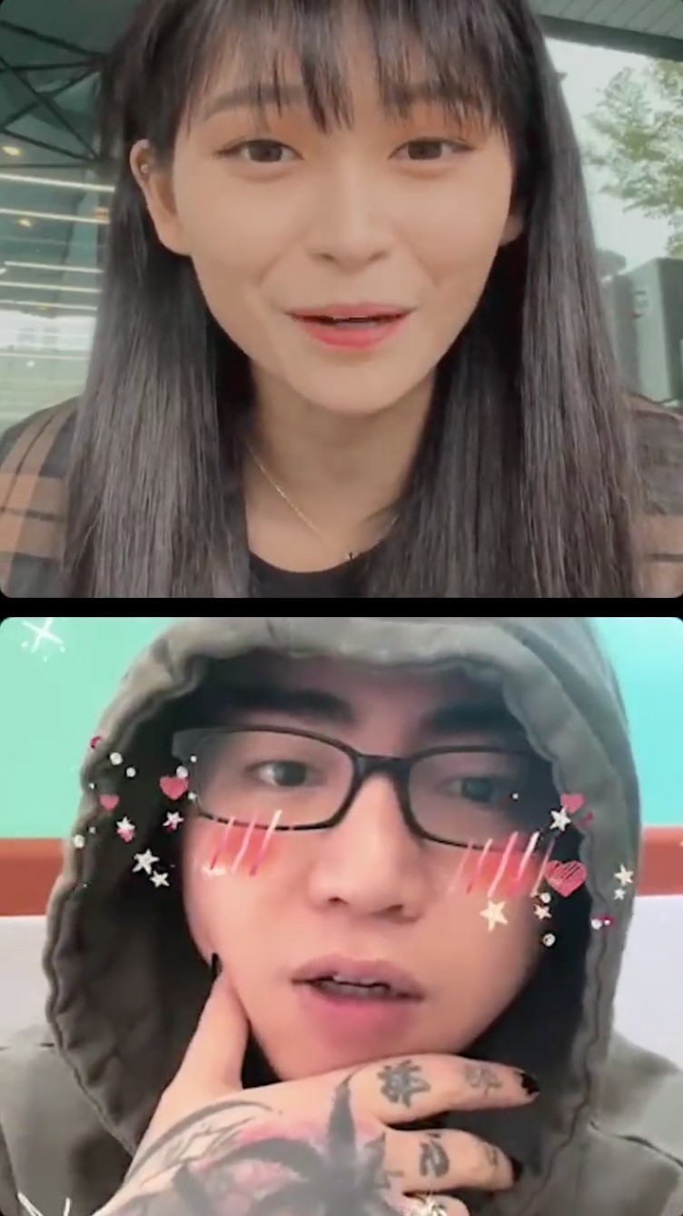 謝和弦與祈錦鈅開聯合直播。