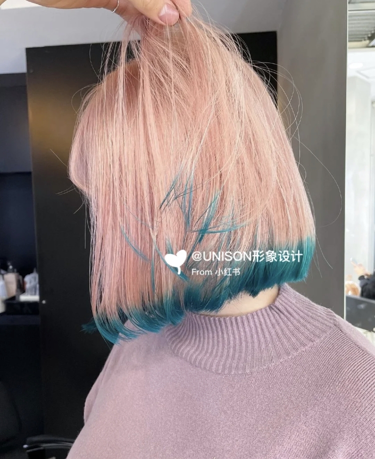 粉金x美人魚綠色