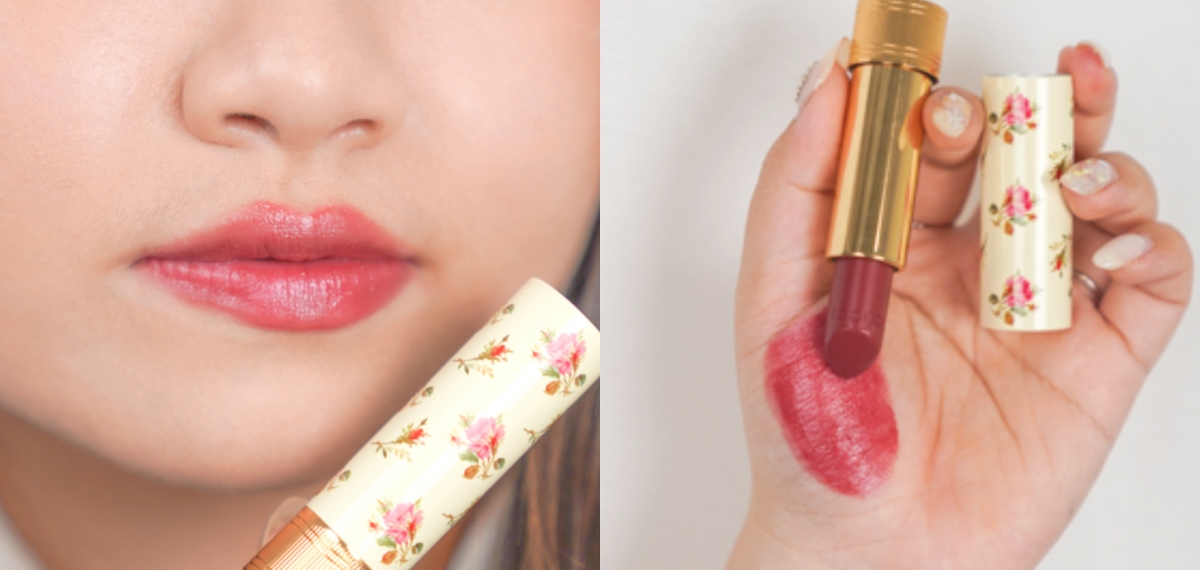 GUCCI 「碎花金管」Rouge à Lèvres Satin系列 #203 試色