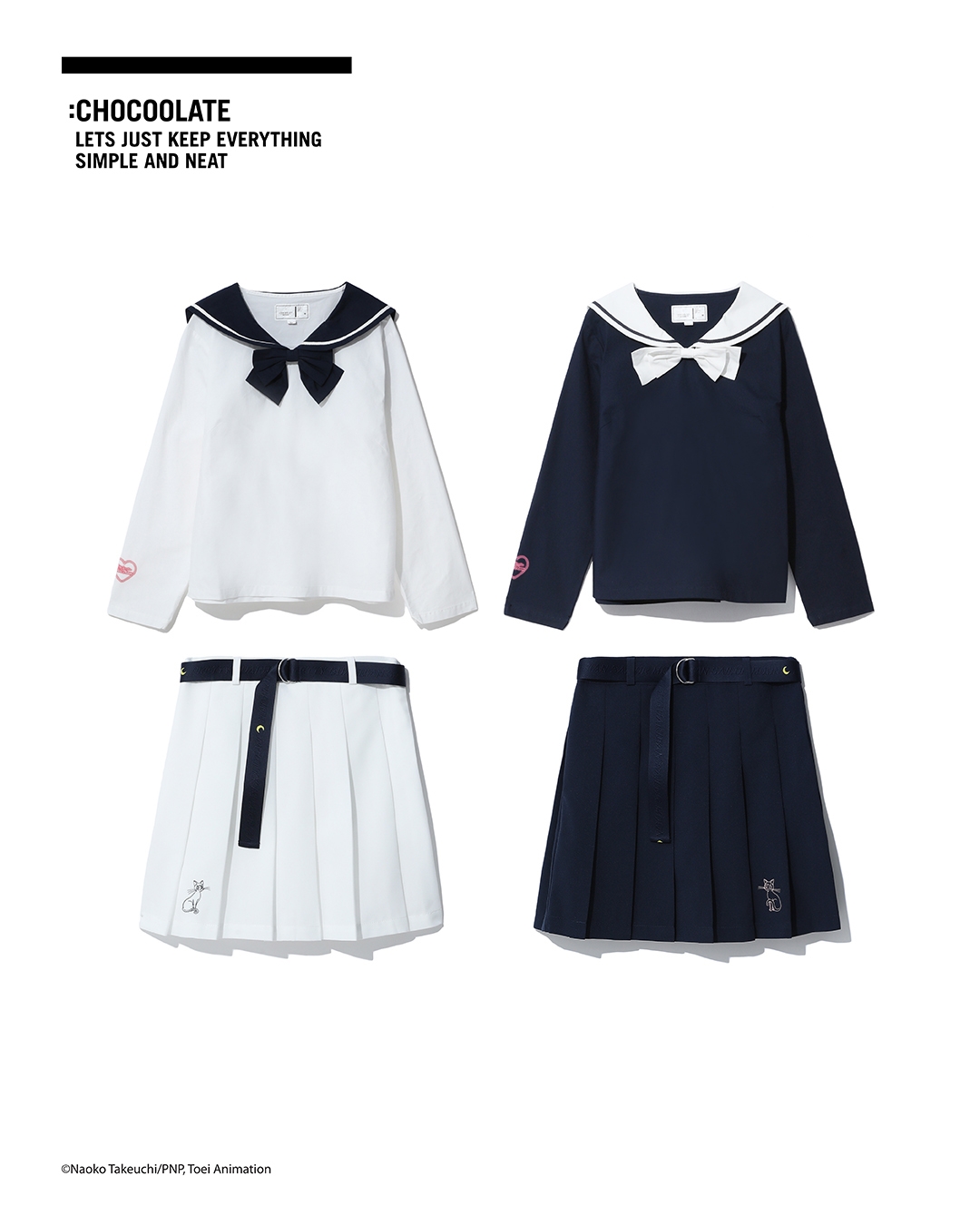:CHOCOOLATE|美少女戰士 水手造型裝 NTD $2,999 (上衣) NTD $2,859 (百褶裙)