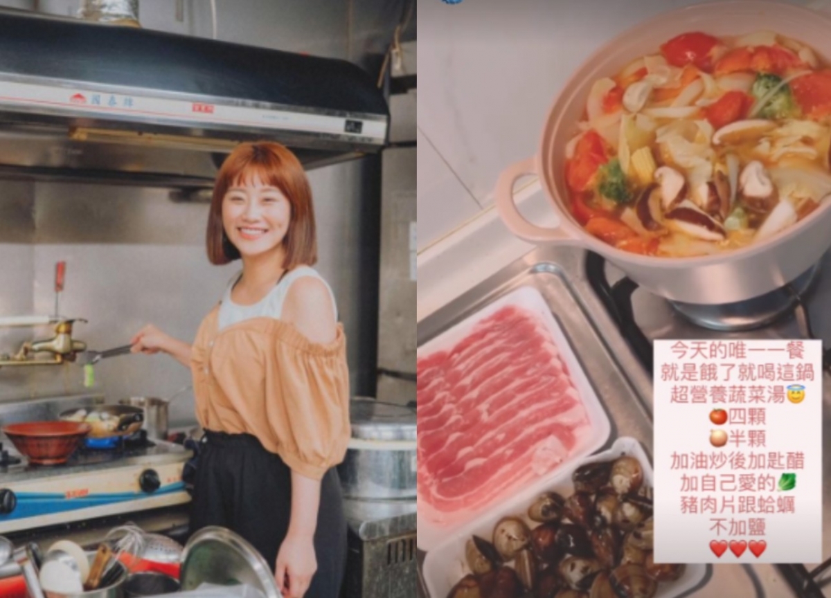 焦凡凡自己下廚食，會以「原型食物」為主食。