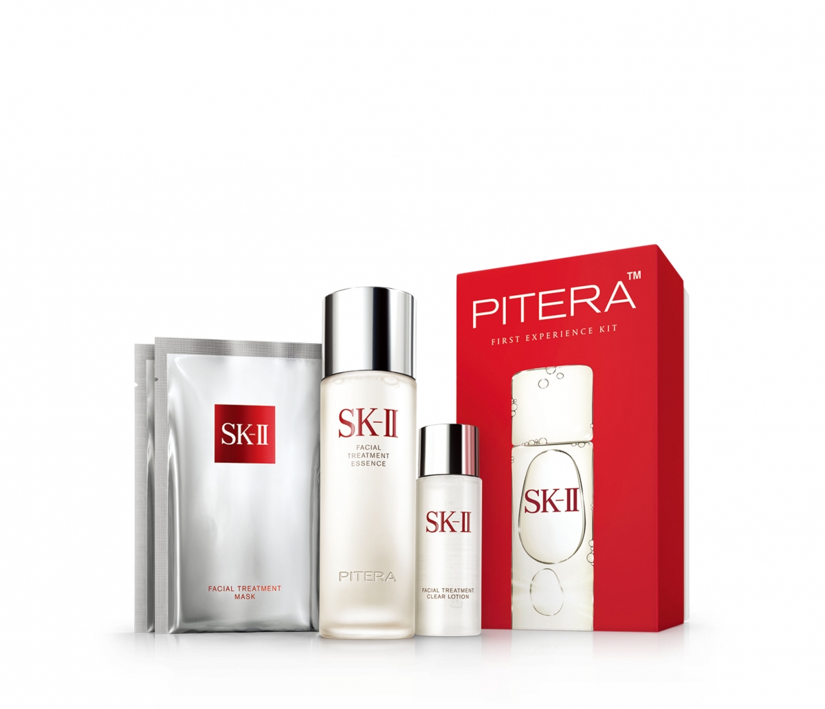 PITERATM精華體驗組,建議零售價NT$2,900 元(SK-II青春露 75ml、亮采化粧水 30ml、青春敷面膜 2片)