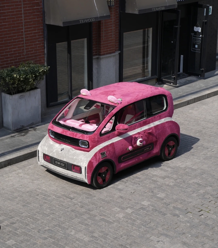 熊抱哥的絨毛材質包覆全車