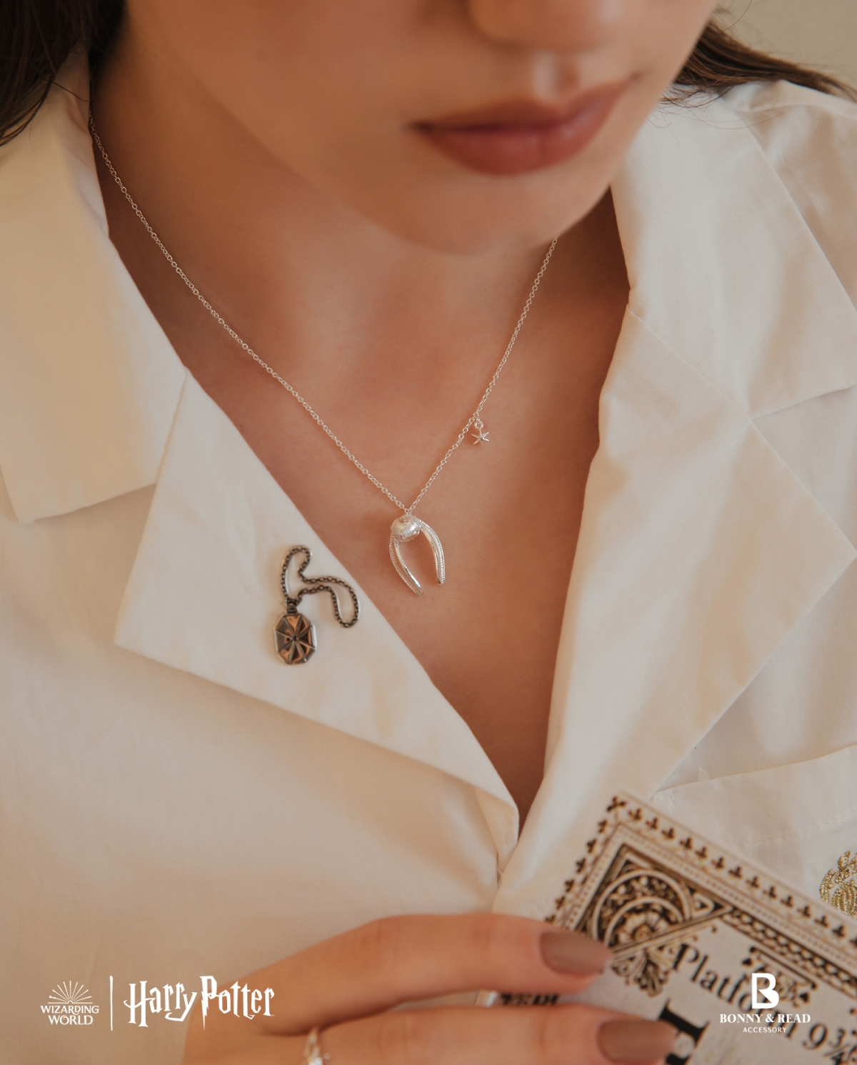 7-11 俏皮金探子鎖骨鍊