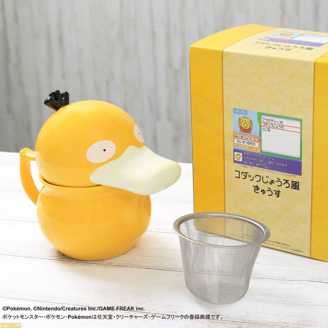 日本株式会社エンスカイ推出的職人手工美濃燒可達鴨茶壺