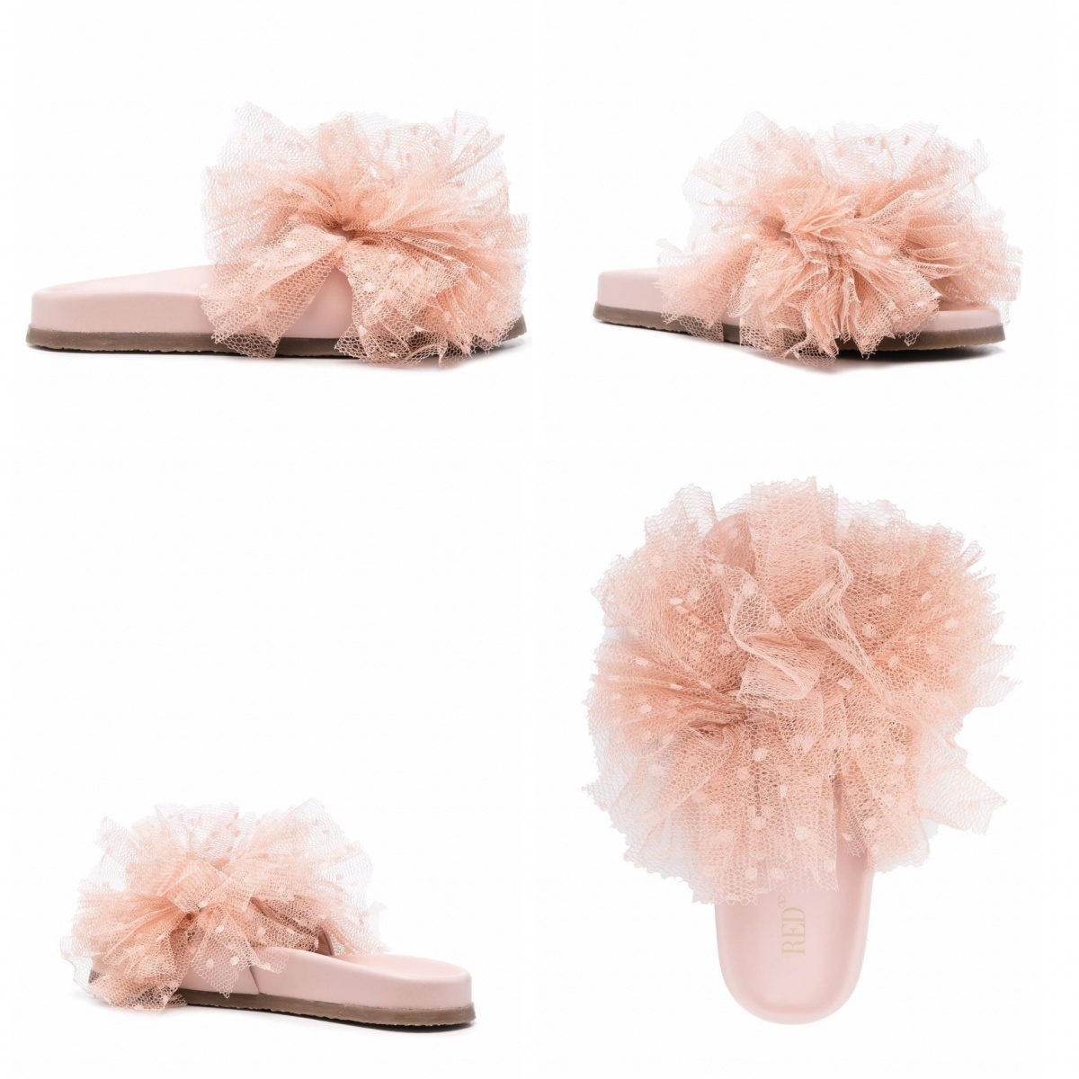 RED(V) Point d'esprit Tulle slip-on Sandals,約NT$9,700