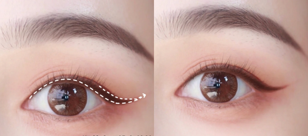 萬用眼線畫法1:微上揚貓系眼線