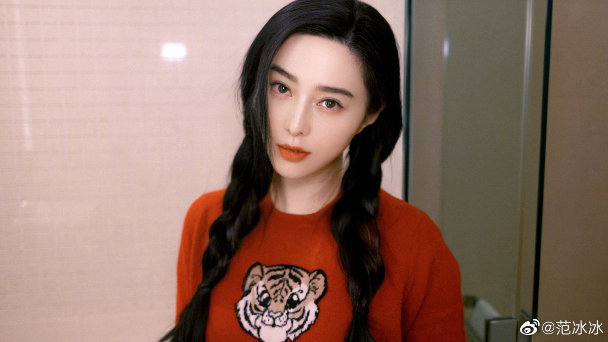 范冰冰綁辮子一秒回春