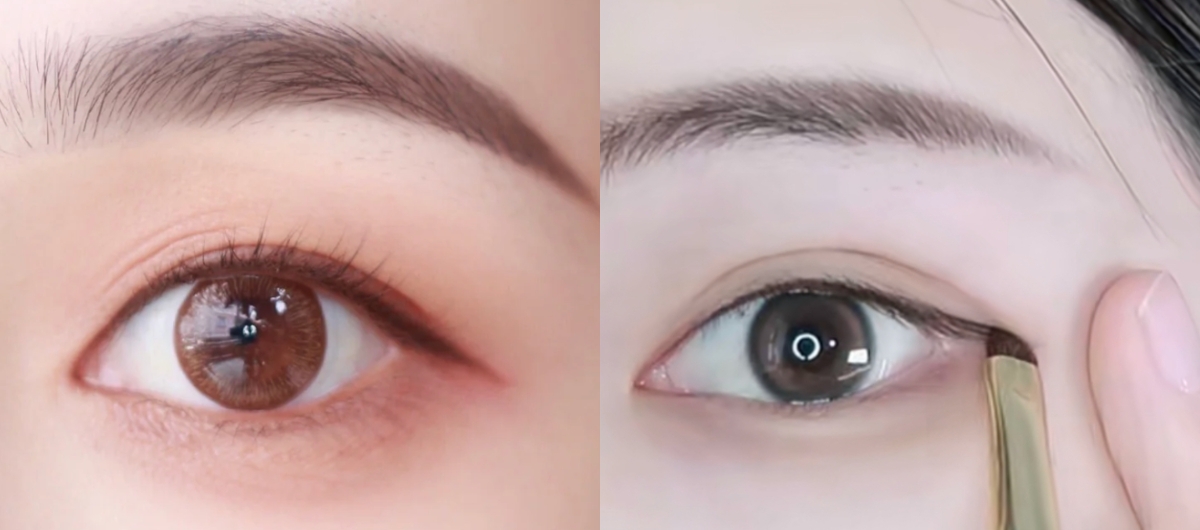 萬用眼線畫法2:無辜感下垂眼線
