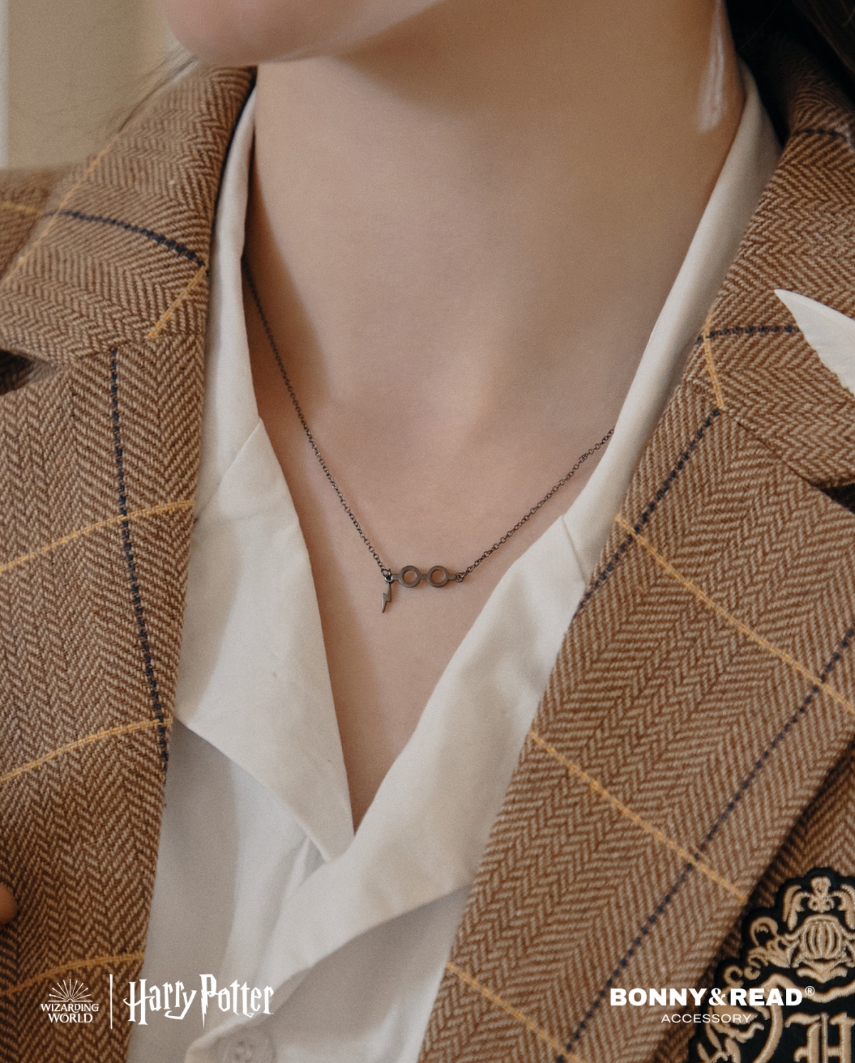 7-11 圓框眼鏡鎖骨鍊