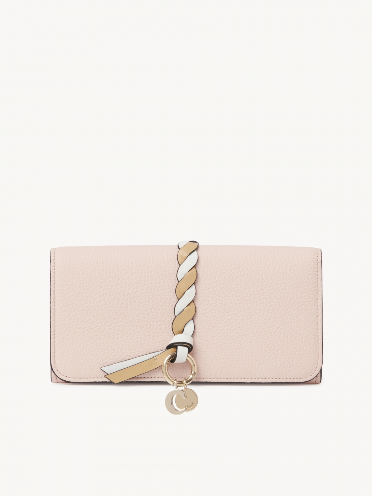 Chloé Alphabet 淡粉色長夾，NT$18,500