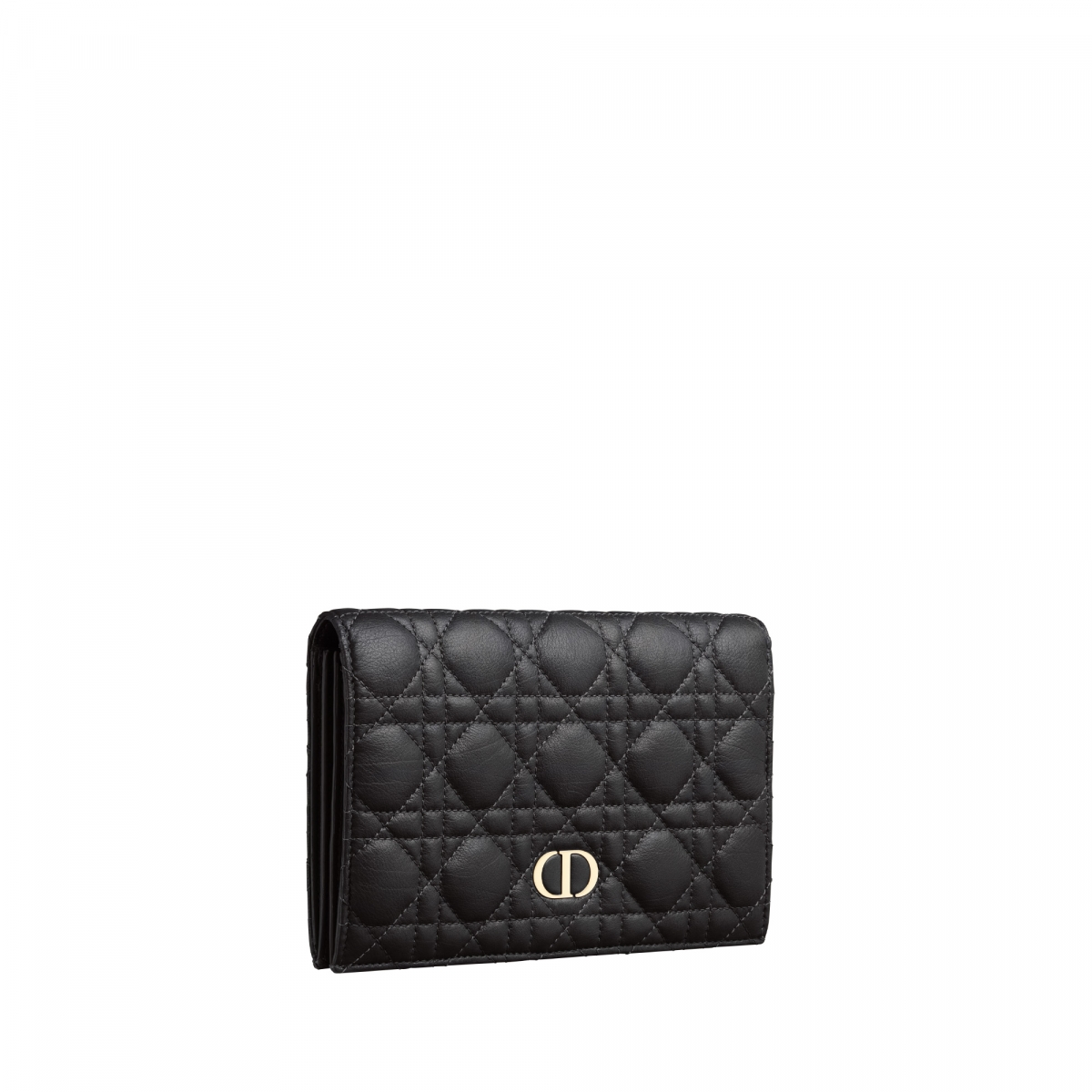 Dior Caro 黑色籐格紋小牛皮錢包, NT$34,500
