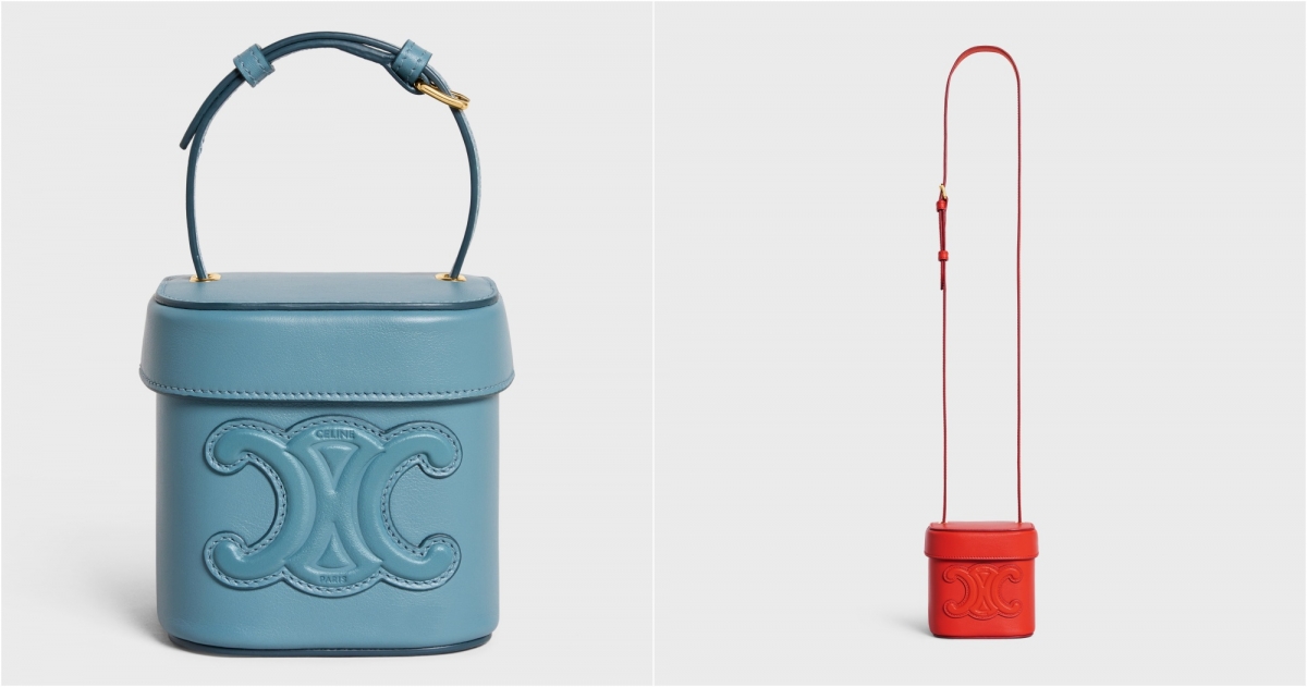 CELINE CUIR TRIOMPHE皮革小型水桶包,NT$54,000