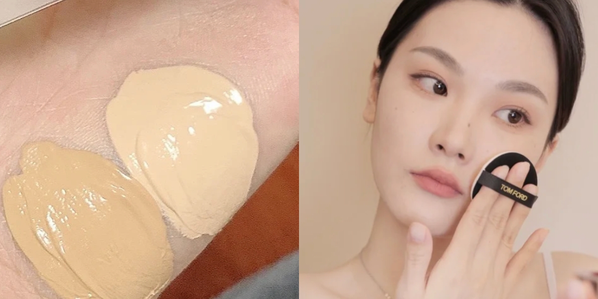 選擇一深一淺兩種色號的粉底打造立體妝感