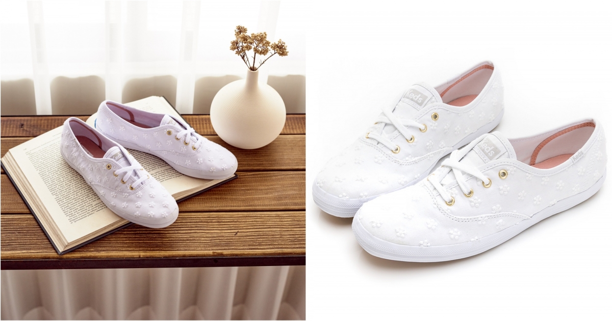 keds CHAMPION春日浪漫立體小花休閒鞋，NT$1,890