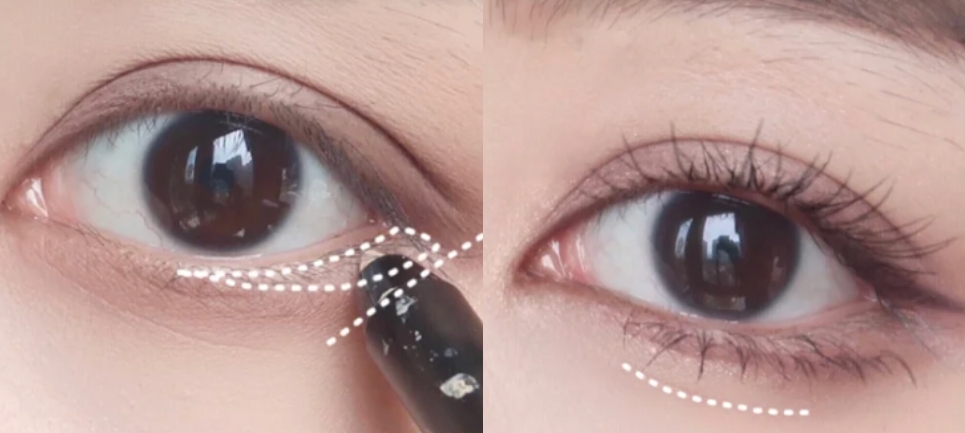 平行四邊形眼影教學3：眼瞼下至打造深邃大眼