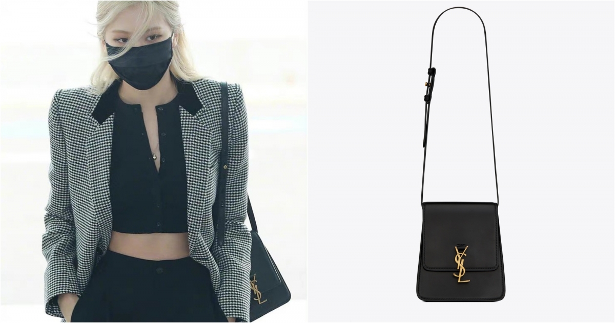 SAINT LAURENT NORTH&SOUTH KAIA黑色梯形肩背包，NT$60,900 