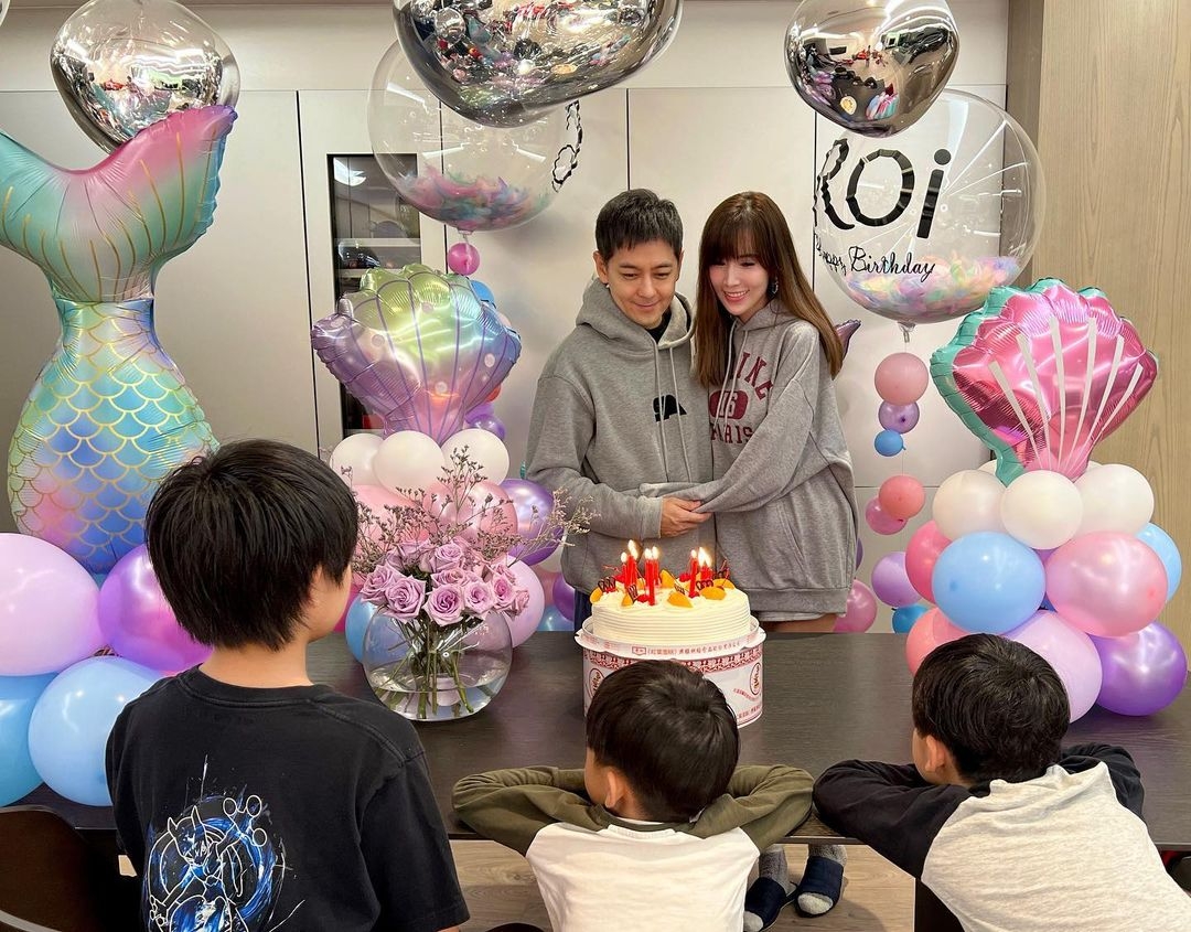 林志穎一家五口相當幸福