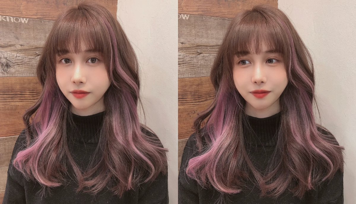 2022春夏髮色推薦：粉棕挑染