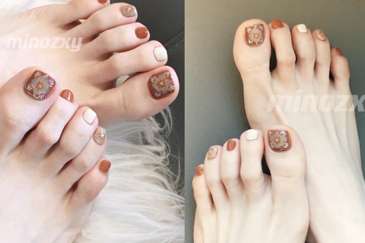 #波希米亞風腳美甲