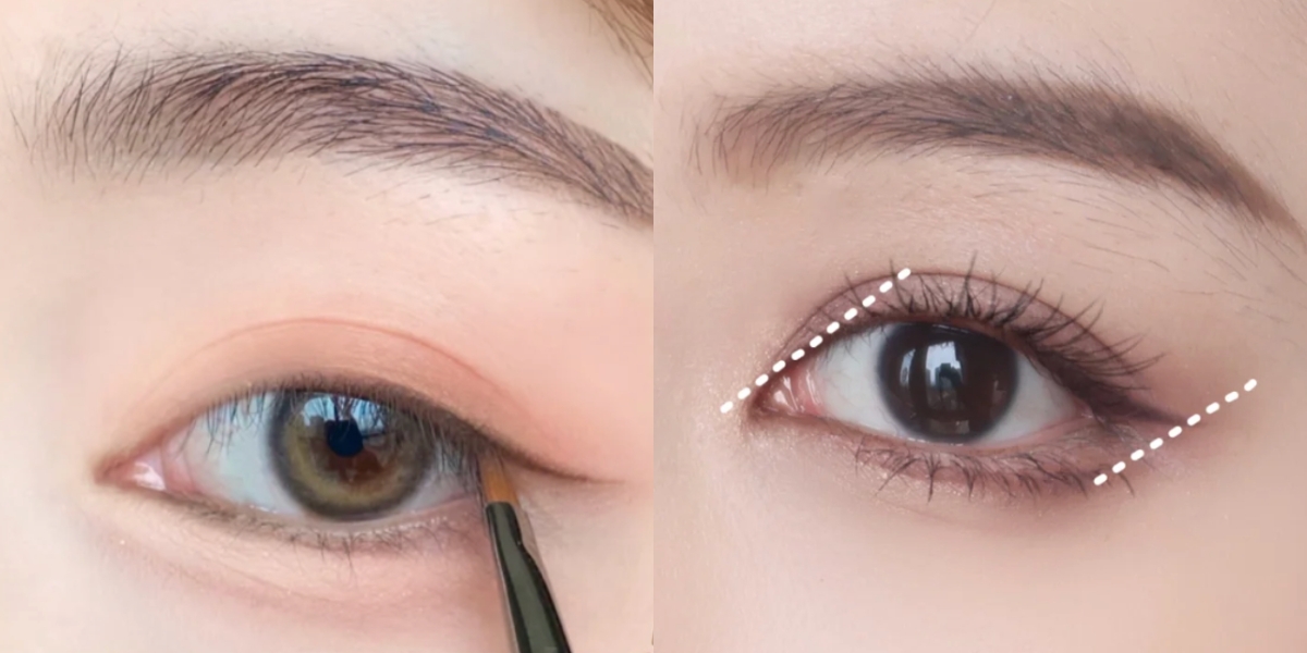 平行四邊形眼影教學5：自然上勾眼線