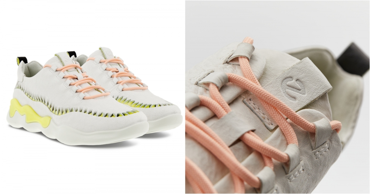 ECCO ELO耀樂限量女鞋編織款#白色檸檬黃,NT$8,980