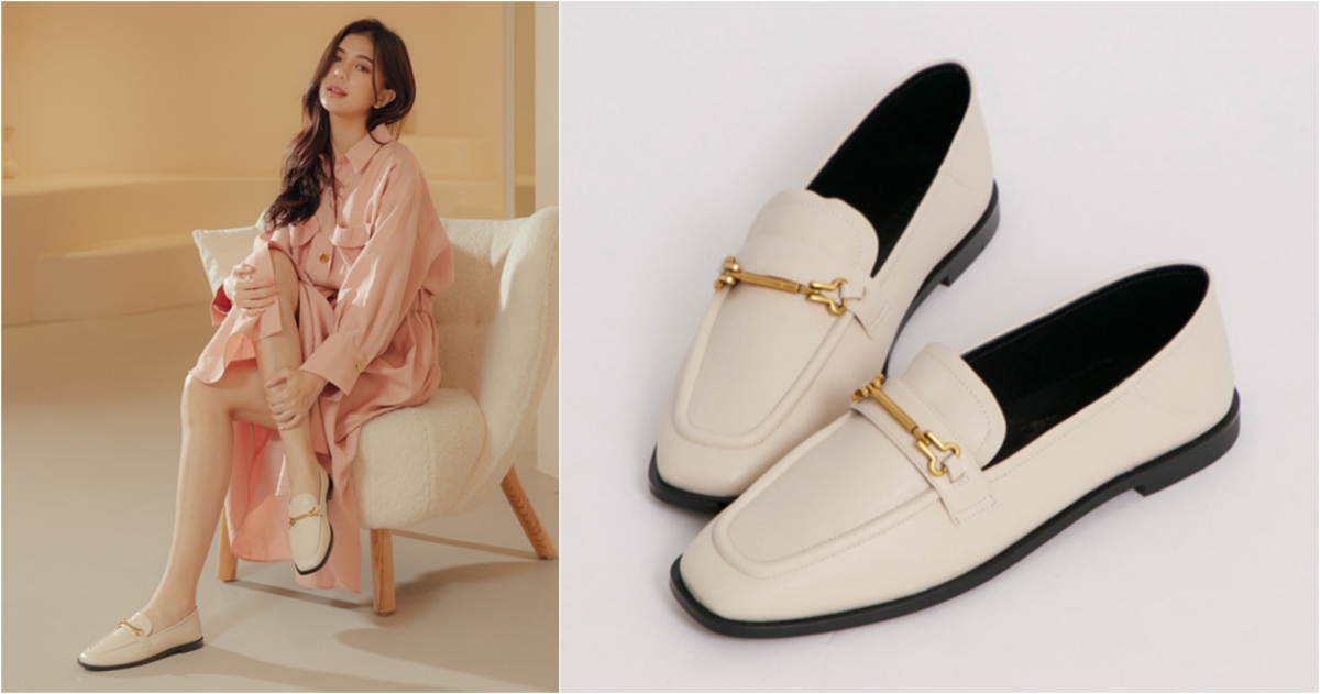 Grace Gift馬銜釦2way平底樂福鞋，NT1,280