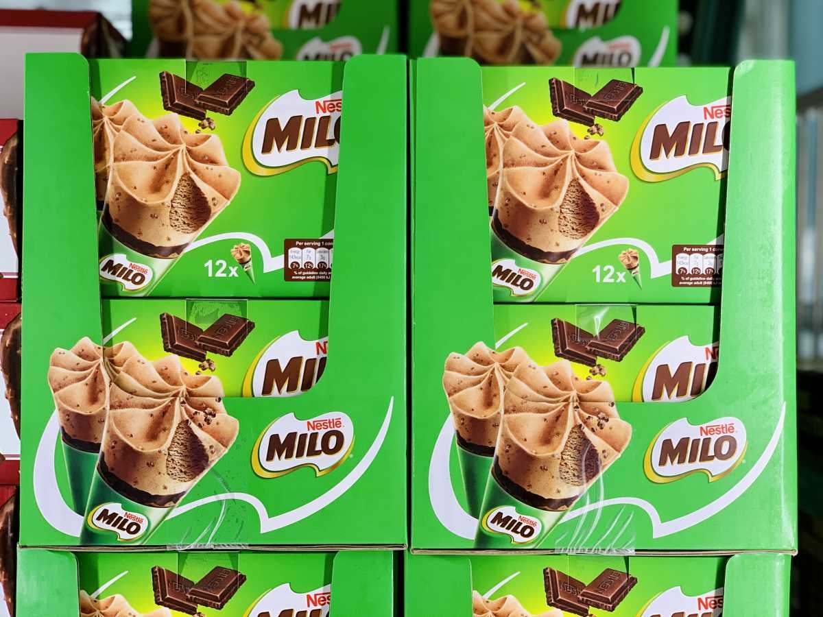 酥脆甜筒餅乾搭配經典雀巢美祿的經典巧克力與麥芽