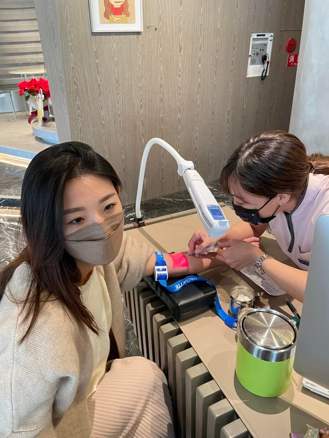 趙筱葳分享抽血過程