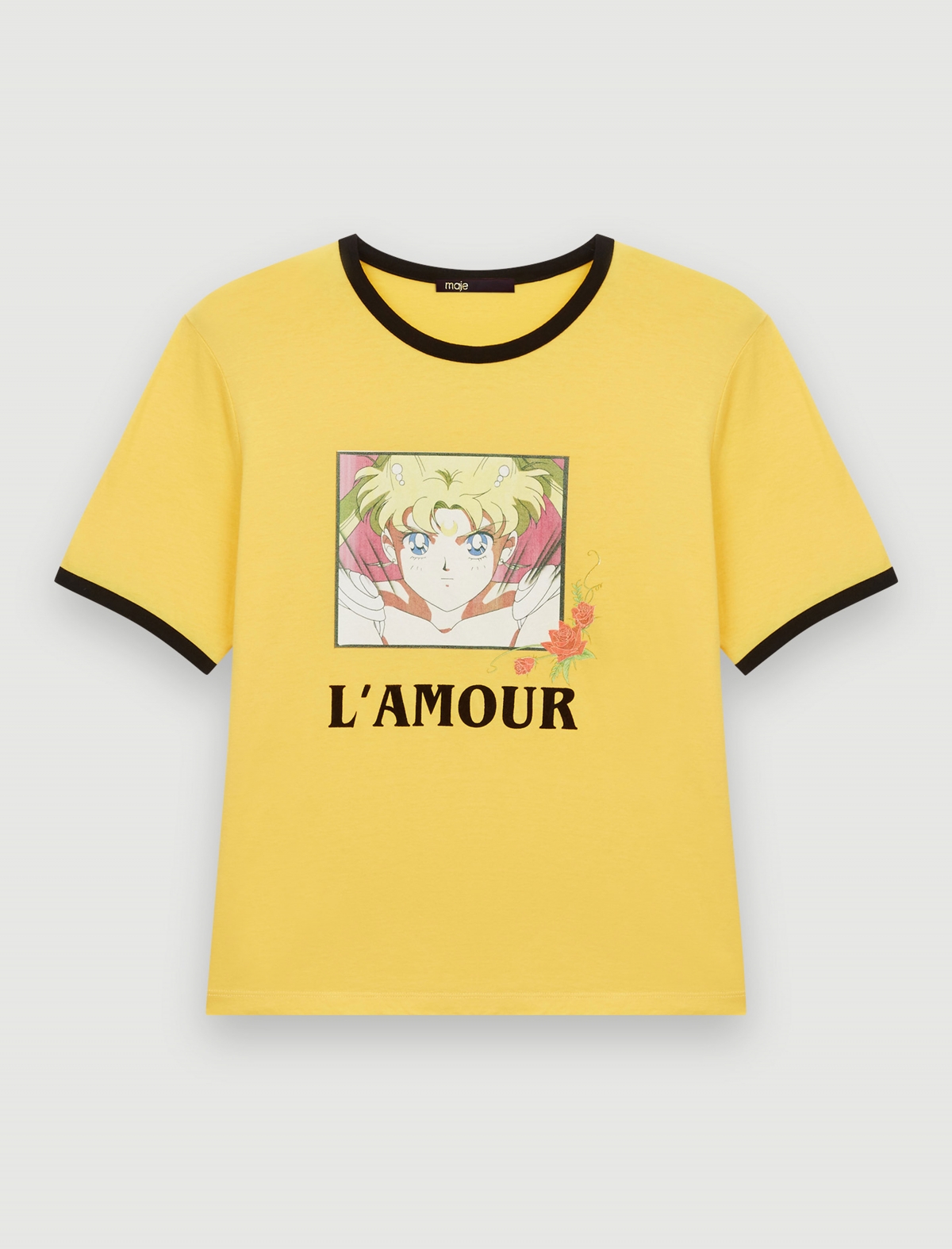 Maje x 美少女戰士限定系列緄邊短袖印花上衣，NTD4,410