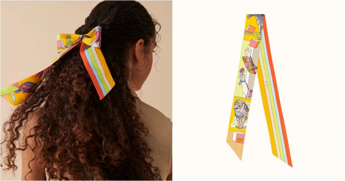 Hermès Grand Theatre Nouveau Twilly絲巾，NT$6,500