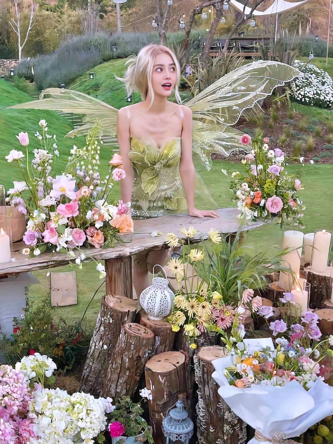 Angelababy生日變身森林仙子