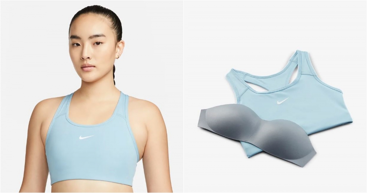 Nike Swoosh 女款中度支撐型一片式襯墊運動內衣,NT$1,280
