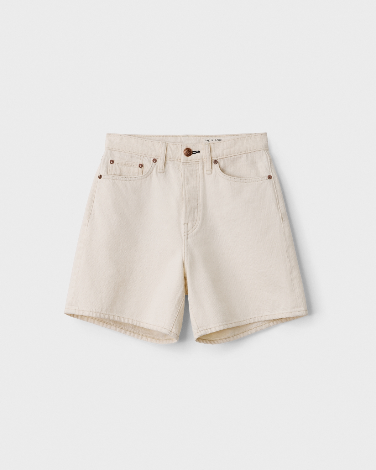 rag & bone SS22 Women 米色 Maya 丹寧短褲,NT$8,000