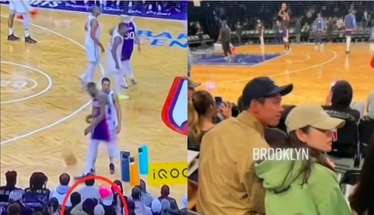 孫藝真和玄彬一起去看NBA籃球賽