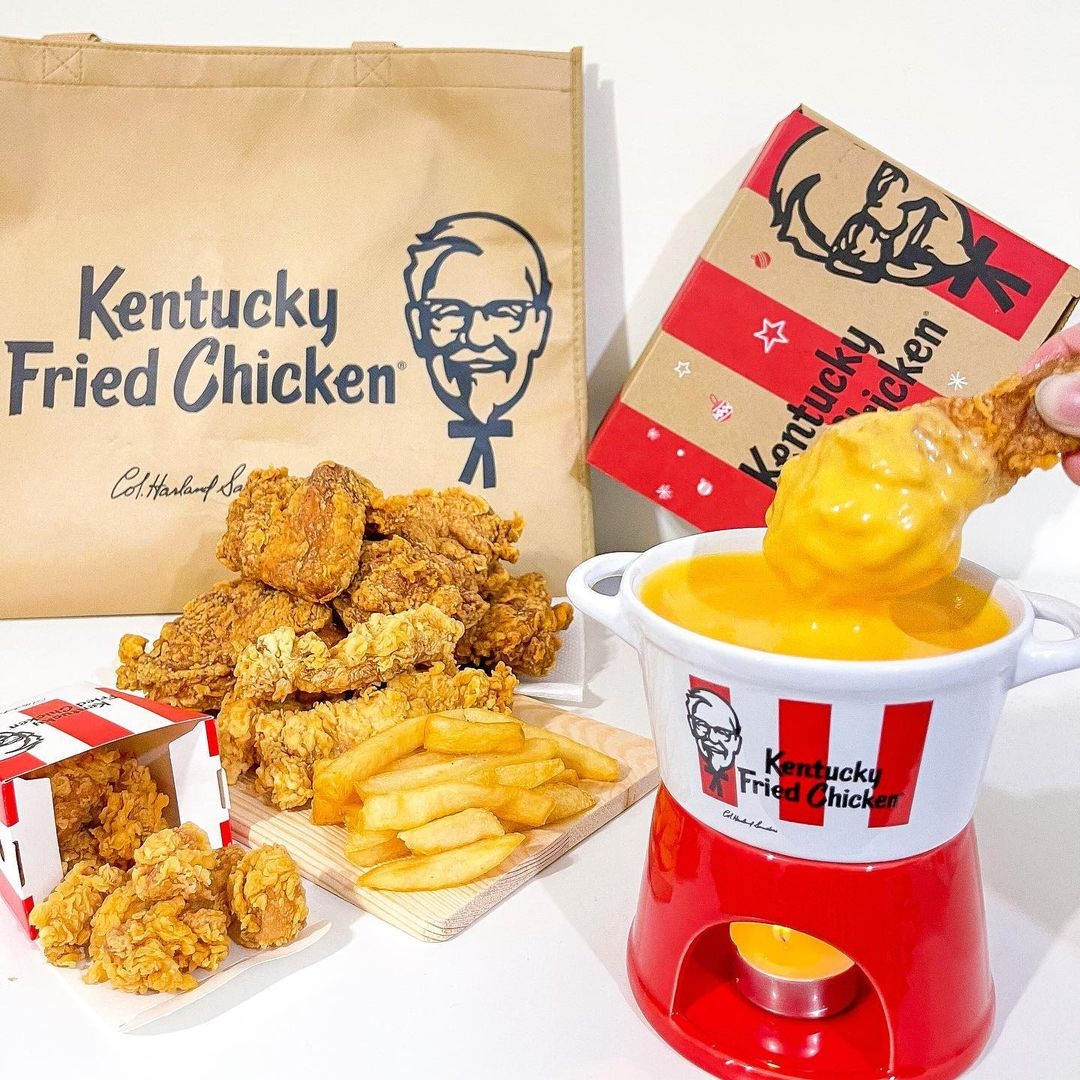 肯德基「炸雞起司鍋」示意圖（2021年套餐版本）