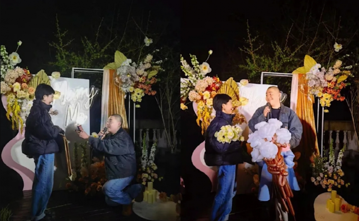 郝劭文求婚會場佈置精巧