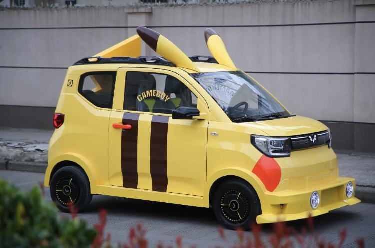 mini版汽車以皮卡丘造型作為改裝