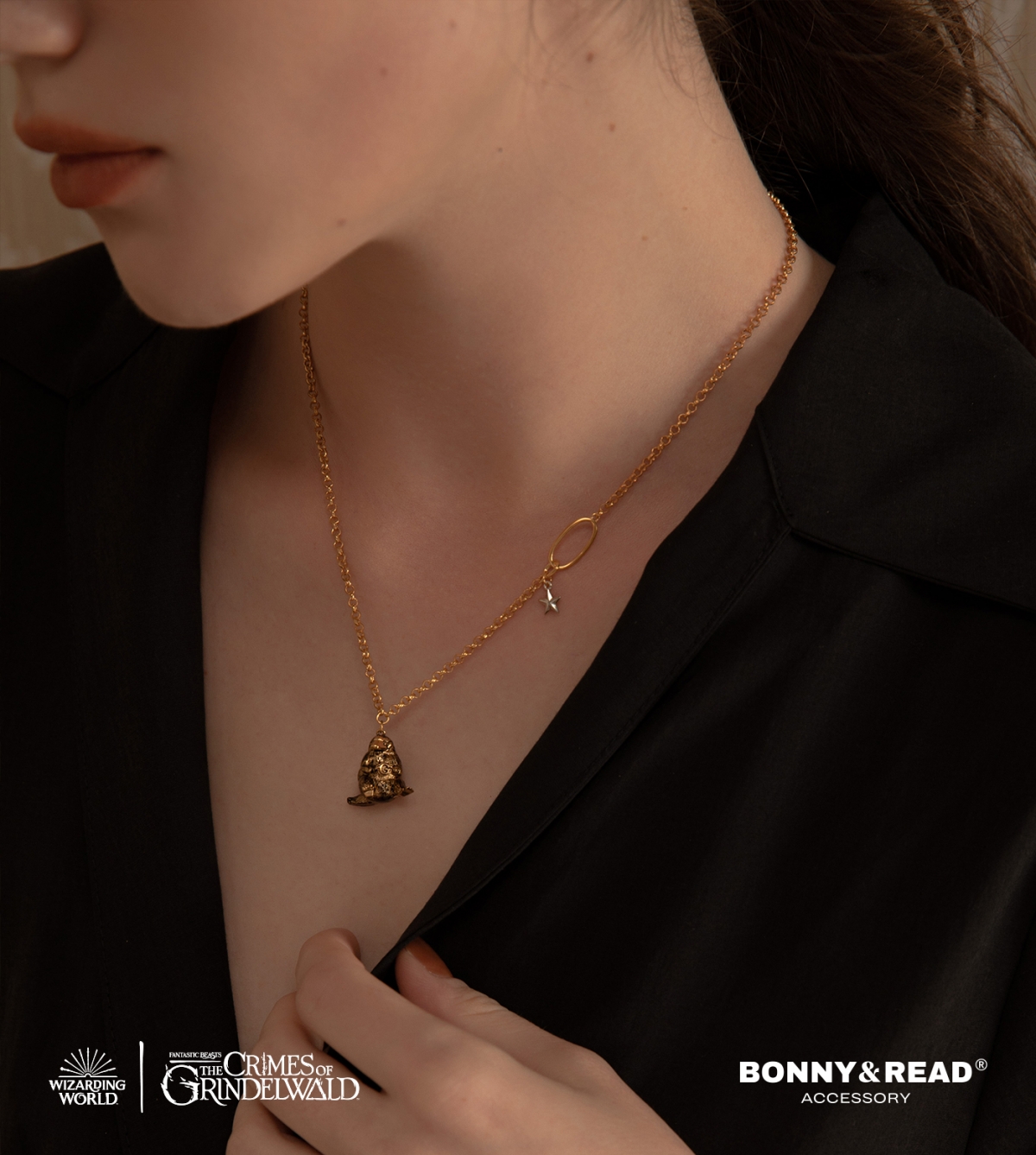 Bonny & Read藏寶玻璃獸項鍊，紳士銀 NT$1,020／復古金 NT$1,120／神秘灰 NT$920
